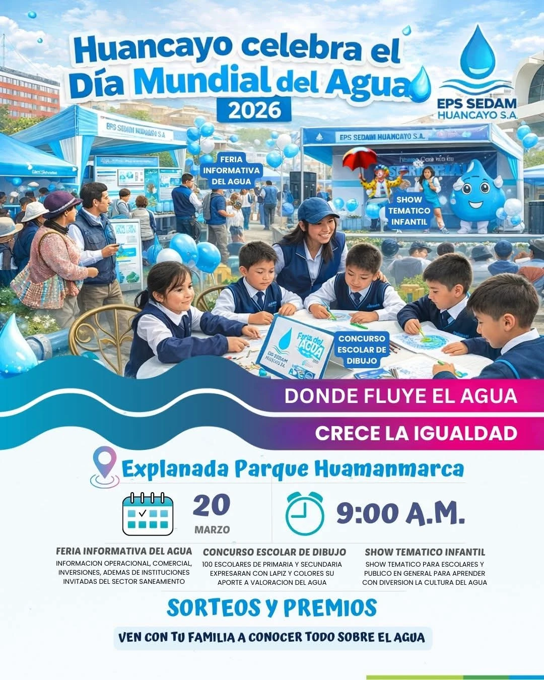 Huancayo celebra el Día del Agua con feria y concurso