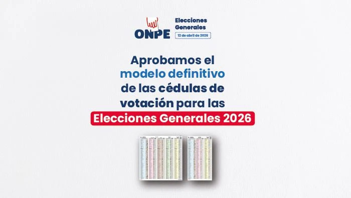 ONPE define cédula final para Elecciones 2026