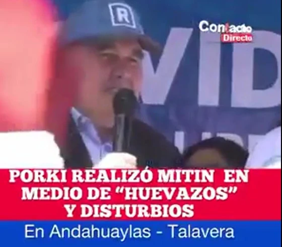 Ataque a López Aliaga desata tensión en mitin