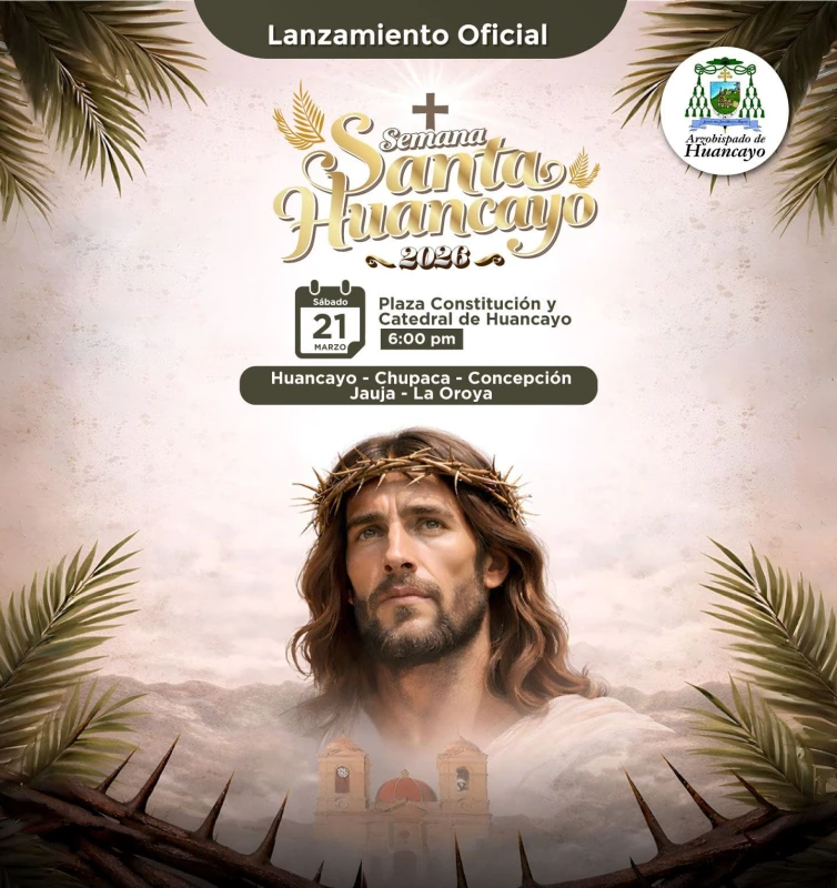 Huancayo vive la fe con inicio de Semana Santa 2026